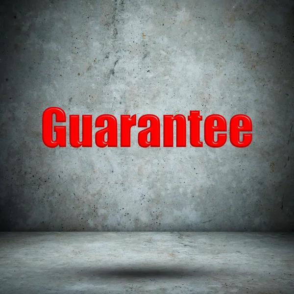 Guarantee on concrete wall — Stock Photo, Image