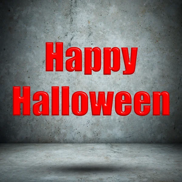 Happy Halloween på betongvegg – stockfoto