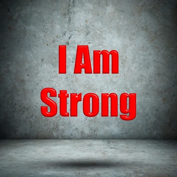 I Am Strong concrete wall — Stock Photo, Image