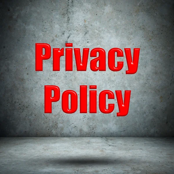 Privacy policy betongvägg — Stockfoto