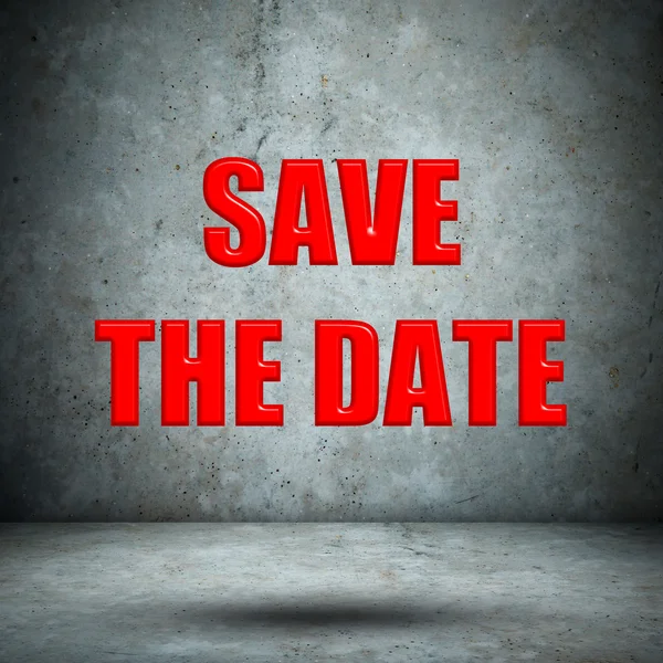 SAVE THE DATE concrete wall — Stock Photo, Image