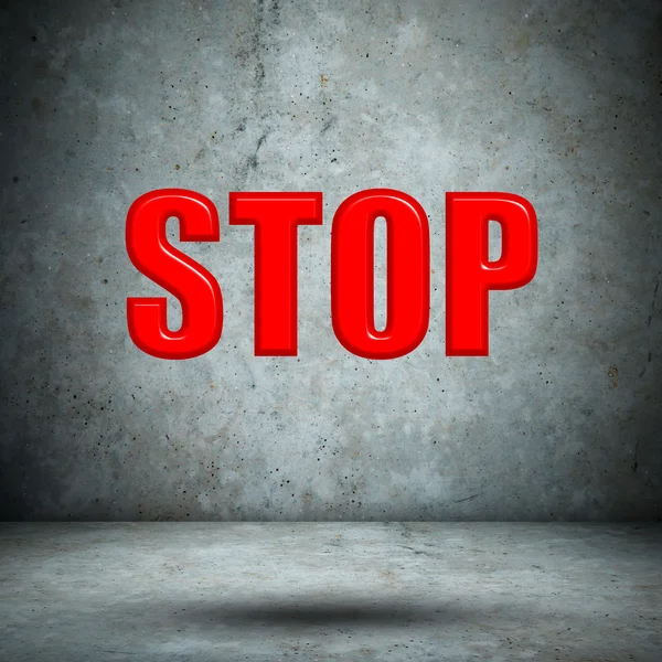 Stop betonnen wand — Stockfoto