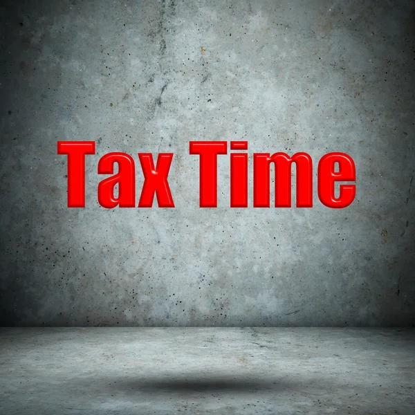 税の時間のコンクリートの壁 — ストック写真