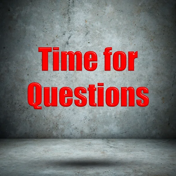 Time for Questions concrete wall — Stock Photo, Image