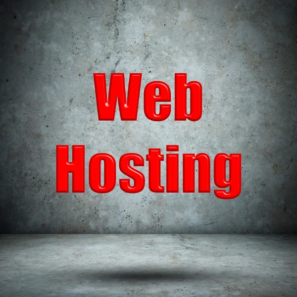 Web hosting betongvägg — Stockfoto