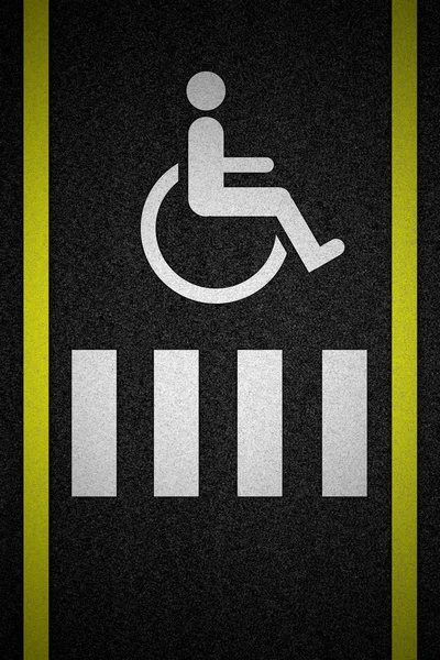 Marquage routier pour handicapés — Photo