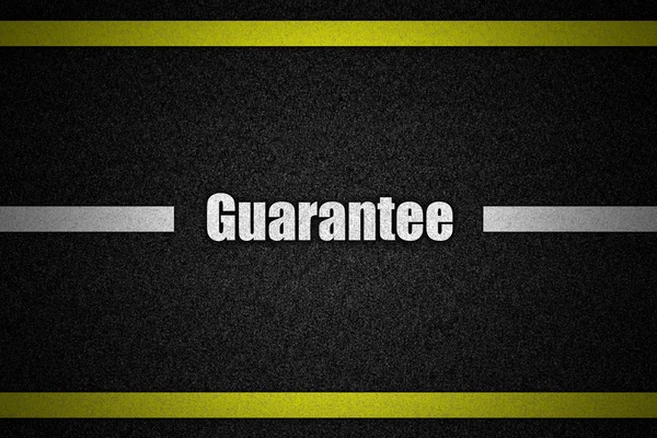 Traffic  road surface with text Guarantee — Stock Photo, Image