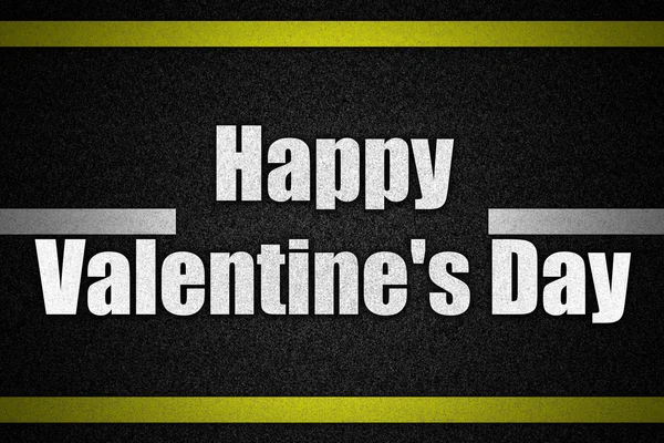 Traffic  road surface with text Happy Valentine's Day — Stock Photo, Image