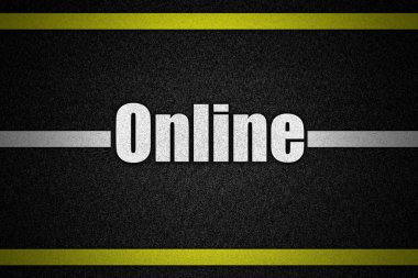 trafik yol yüzeyi ile metin