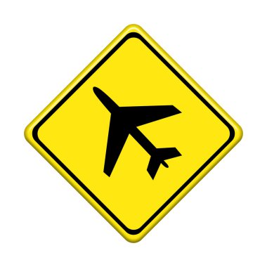  beyaz zemin üzerine sarı yol işareti