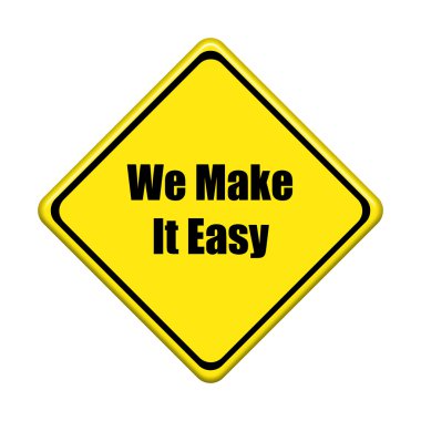  beyaz zemin üzerine sarı yol işareti