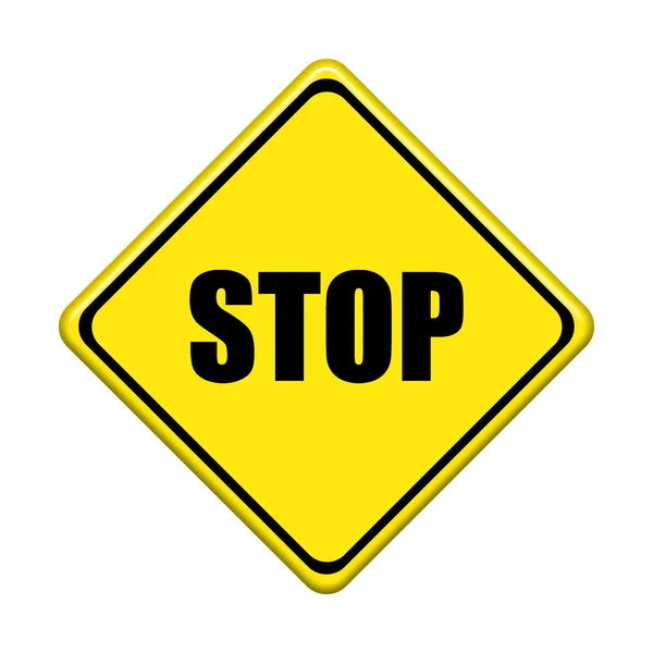 Señal de stop sobre fondo blanco — Foto de Stock