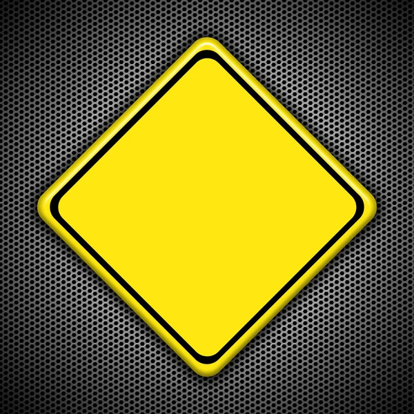 Порожній жовтий дорожній знак — стокове фото