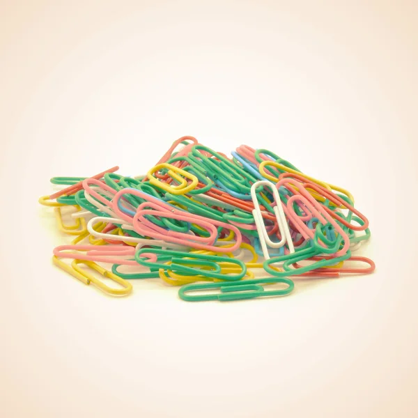 Paper clips old vintage retro style — Stock Photo, Image