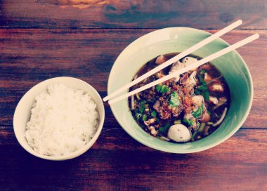 erişte ve pilav eski vintage retro tarzı