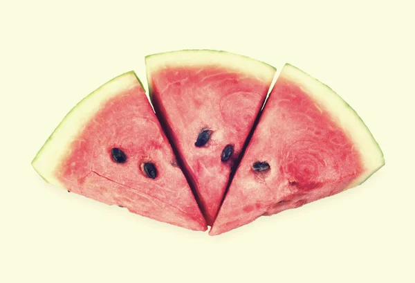 Vattenmelon slice gamla vintage retro stil — Stockfoto