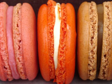 güzel ve renkli Fransızca macaroons