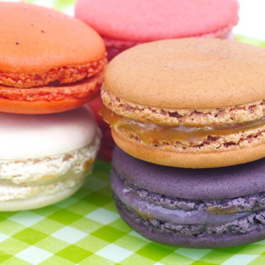 güzel ve renkli Fransızca macaroons