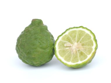 Bergamot izole edilmiş beyaz arkaplan