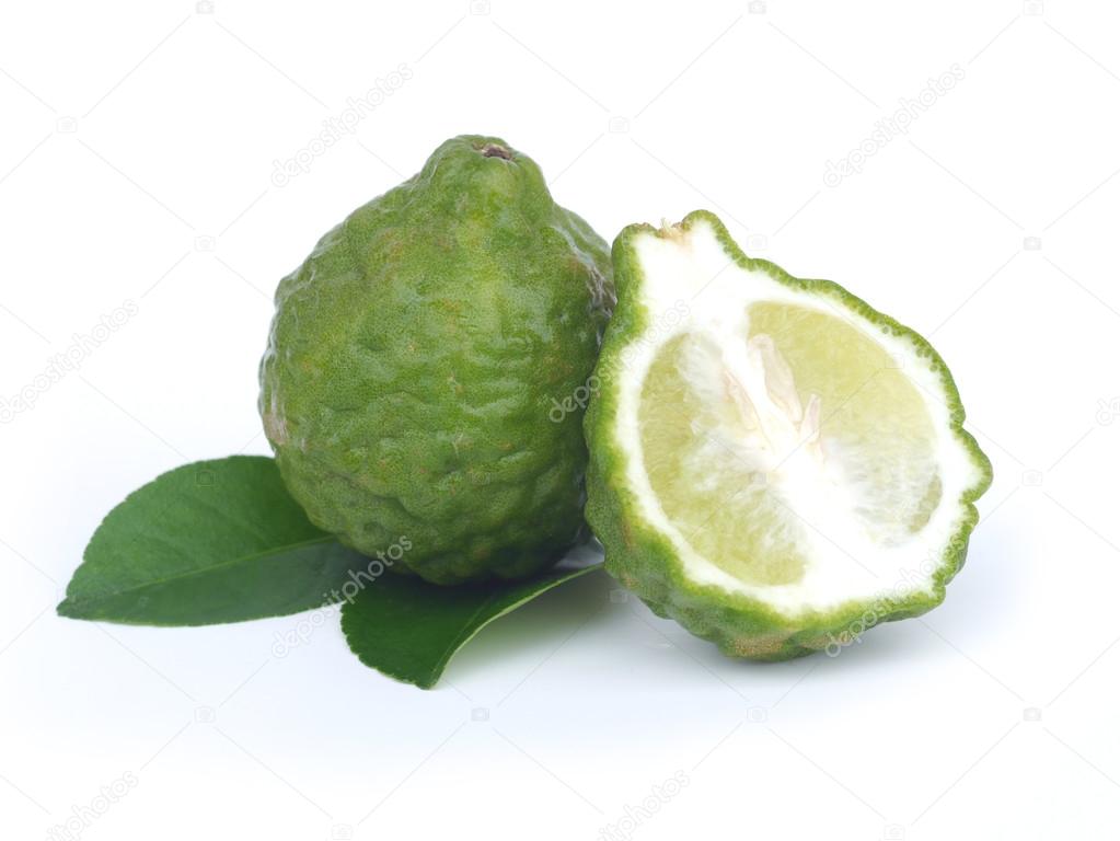 Bergamot isolated white background