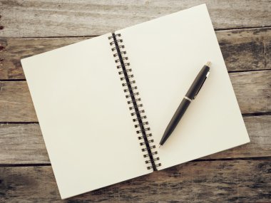 kalem ve defter eski retro vintage tarzı