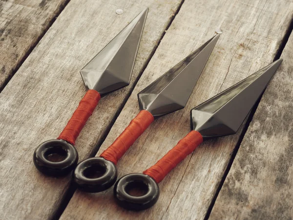 Throw ninja weapons retro vintage style — Stock Photo, Image