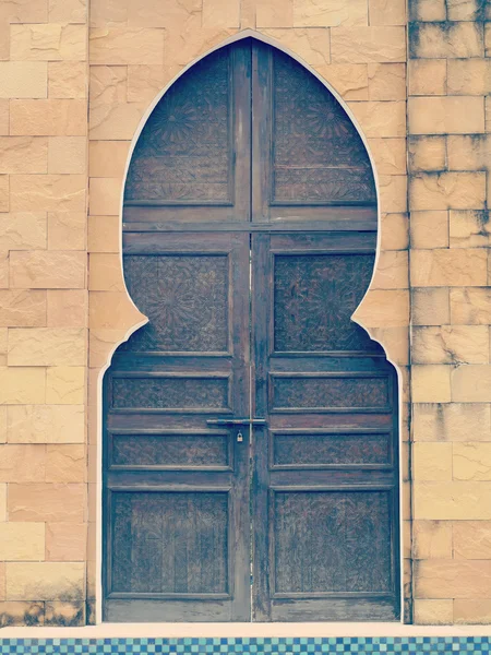 Porta in legno vecchio stile retrò vintage — Foto Stock