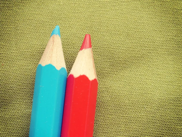 Crayons de couleur vieux style vintage rétro — Photo