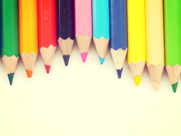 Color pencils old retro vintage style — Stock Photo, Image