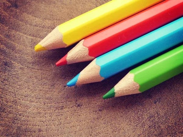 Color pencils old retro vintage style — Stock Photo, Image