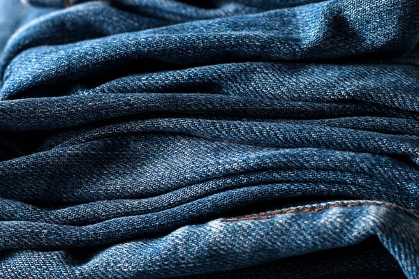 Old Grunge Blue Jeans Texture Background — Stock Photo, Image