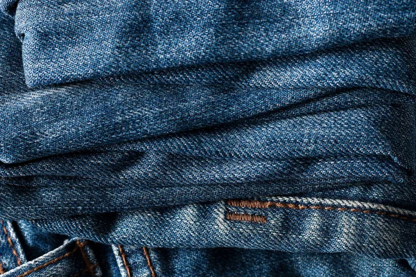 Old Grunge Blue Jeans Texture Background — 스톡 사진