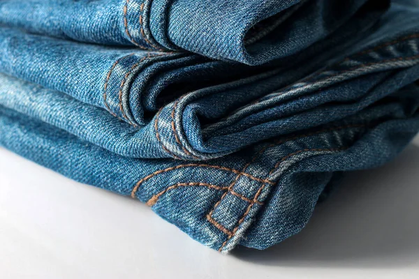 Old Grunge Blue Jeans Texture Background — Stock Fotó