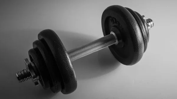 Fitness Sport Background Eith Dumbbells — Stock Photo, Image