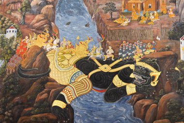 Ramayana epik tabloya wat pra kaew, Tayland