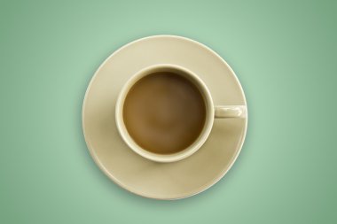 Bir fincan sıcak kahve.