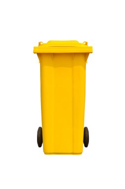 büyük sarı çöp kovası