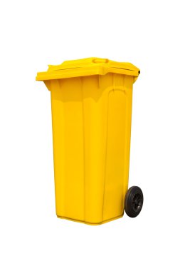 büyük sarı çöp kovası