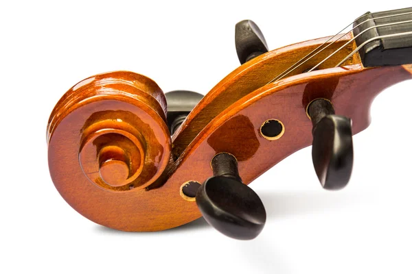 Pergamena e pegbox di violino — Foto Stock