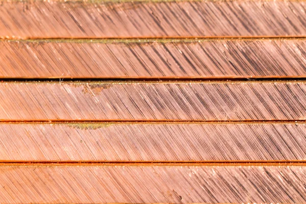 Cutting edge of copper bar — Stock Photo, Image