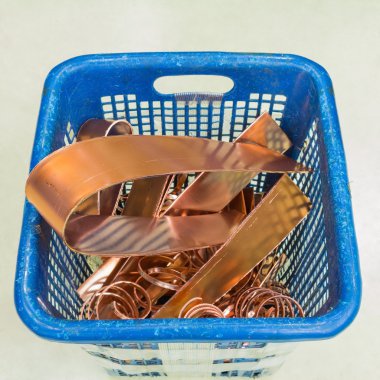 Scrapheap of copper foil (sheet) clipart