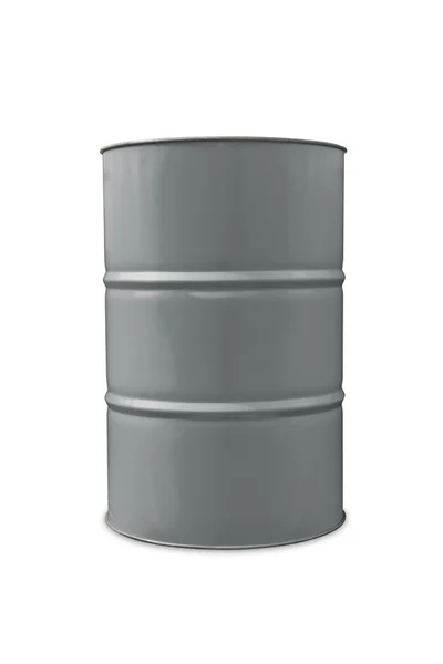 Gray oil barrel — Stock Photo, Image