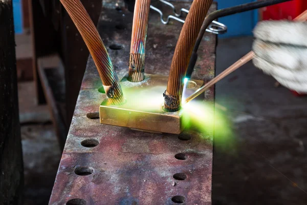 Oxyfuel gas welding (OFW) — Stock Photo, Image