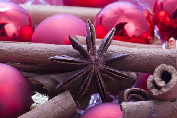 Bolas de Natal vermelho — Fotografia de Stock