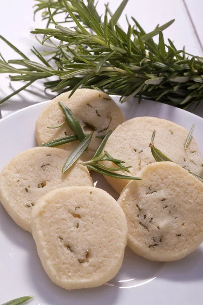 Homemade gourmet rosemary shortbread — Stock Photo, Image