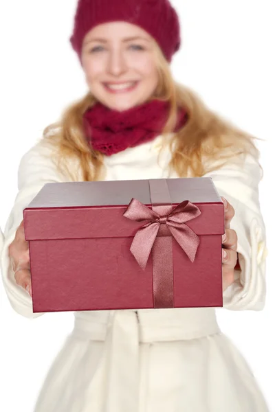 Get a gift for christmas — Stock Photo, Image