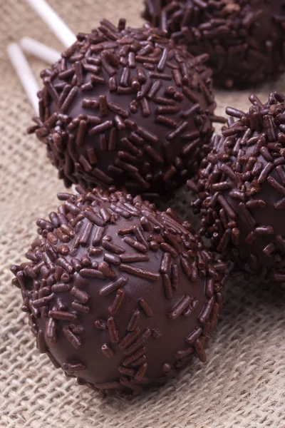 Chocolade sprincled cakepops — Stockfoto