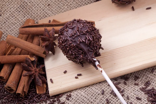 Chocolate cake pop — Stock Photo, Image