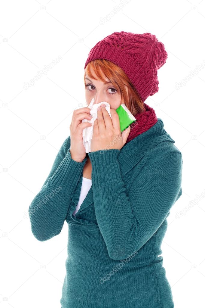 Young woman with handkerchief