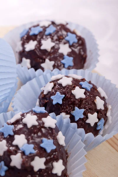 Pralinés caseros de chocolate dulce —  Fotos de Stock